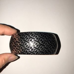 Silver And Black Bracelet